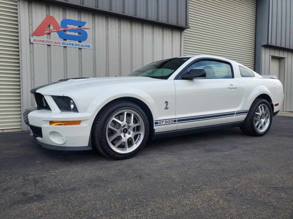 2007 Ford Mustang Shelby GT500 - White with Blue Stripes | American ...